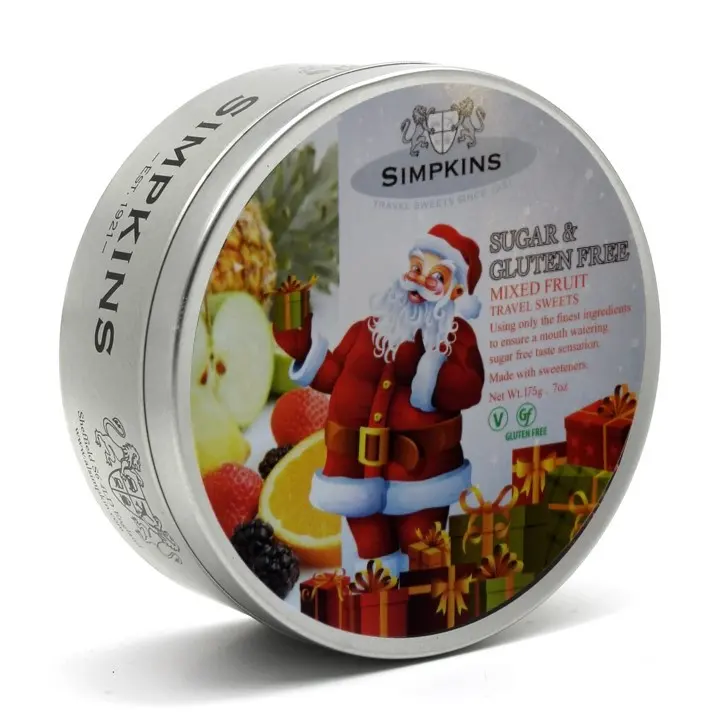 Mixed Fruit Sweets In A Santa Tin – Sugar & Gluten Free