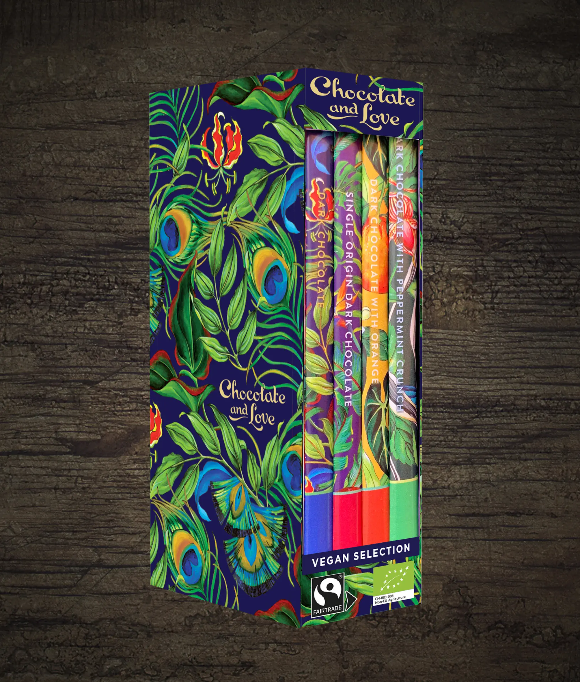Library Box of 4x 80g Chocolate Bars (V)